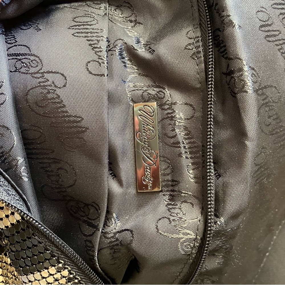 Whiting and Davis Chainmail Mesh Art Deco-inspired Chevron Metallic Evening Bag - Picture 7 of 13